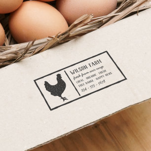 Vintage, familieneigene Eierkarton Personalisiert Permastempel