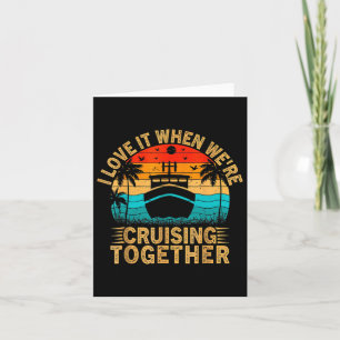 Vintage Familienmatching Couple Cruise Ship Cruisi Karte