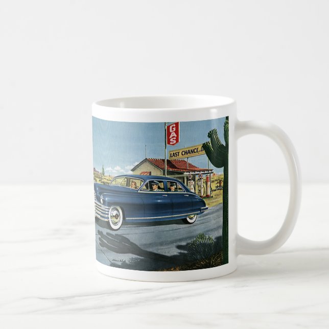 Vintage Familienreise, Tankstelle der letzten Chan Tasse (Rechts)