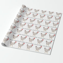 vintage Family Chicken Farm Business Geschenkpapier