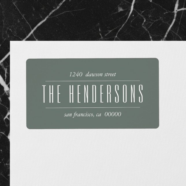 Vintage Family Name Green Address (Von Creator hochgeladen)