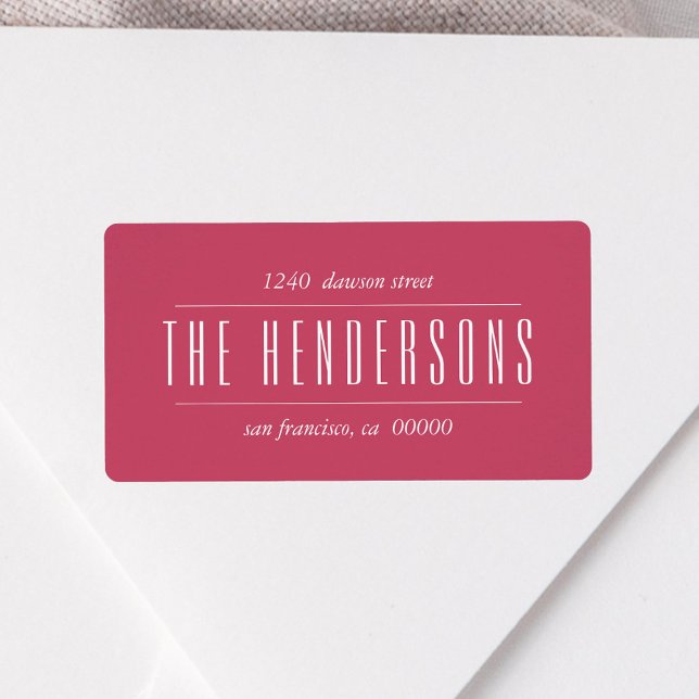 Vintage Family Name Red Address (Von Creator hochgeladen)