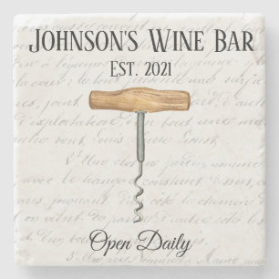 Vintage Family Wine Bar Signature Steinuntersetzer