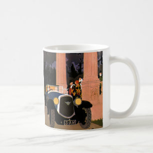 Vintage Fancy Travel, elegante Cabrio-Auto Kaffeetasse