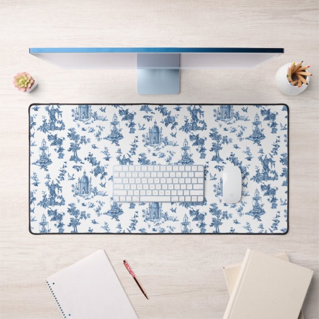 Vintage Fantastische Springbrunnen und Bäume toilb Schreibtischunterlage (Büro 1)