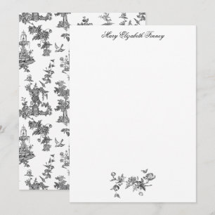 Vintage Fantastische Springbrunnen und Bäume Toile Mitteilungskarte