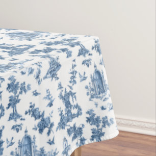 Vintage Fantastische Springbrunnen und Bäume Toile Tischdecke