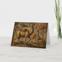 Vintage-Fantasy-Botanische-Tier-Ölgemälde