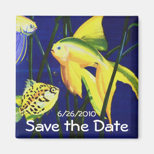 Vintage-Fantasy-Goldfisch-Aquarium, Termin vormerk Magnet