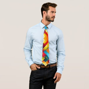 Vintage Farbbilder: Stilvolle geometrische Formen Krawatte