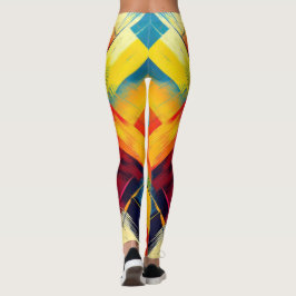 Vintage Farbbilder: Stilvolle geometrische Formen Leggings