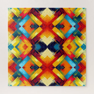 Vintage Farbbilder: Stilvolle geometrische Formen Puzzle