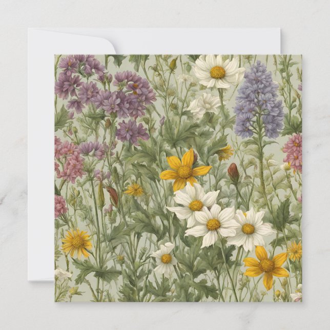 Vintage Farbblende Wildblumen (Vorderseite)