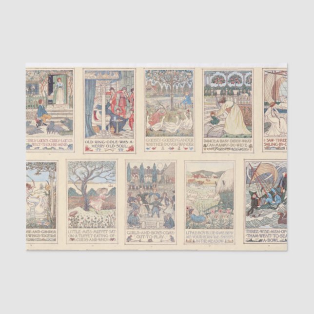 Vintage Farbe der Seidenpapier (Vorderseite)