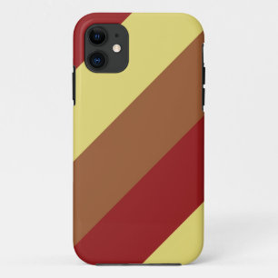 Vintage Farbe Rot Braun Gelb Retro Streifen iPhone 11 Hülle