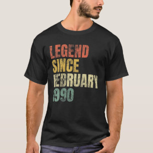 Vintage Farben 30. Geburtstagsgeschenklee seit Feb T-Shirt