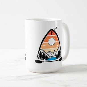 Vintage Farben im Freien Kajak Kaffeetasse