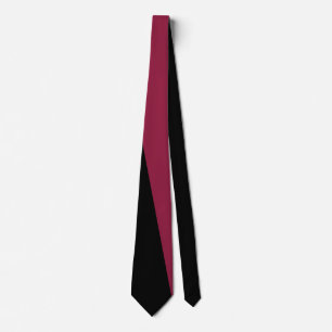 Vintage-Farbenblock-Halstuch (Schwarz & Beerrot) Krawatte
