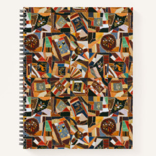 Vintage farbenfrohe Crazy Quilt Notizbuch