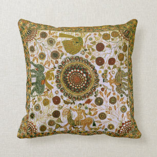 Vintage Farbenfrohe feine bengalische Elefantenmus Kissen