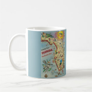 Vintage Farbenfrohe Florida Postkarte Tasse