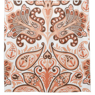 Vintage, farbenfrohe Muster im Paisley-Stil Duschvorhang