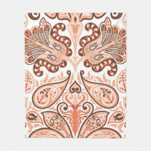 Vintage, farbenfrohe Muster im Paisley-Stil Fleecedecke