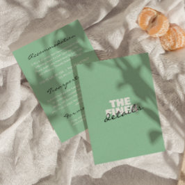 Vintage farbenfrohe Retro Bold Moderne Hochzeit Begleitkarte