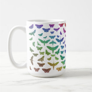 Vintage farbenfrohe Schmetterlinge Motten Insekten Kaffeetasse