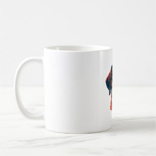 Vintage-farbenfrohes Hundeporträt im Pop-Art-Stil  Kaffeetasse
