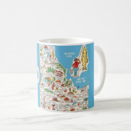 Vintage Farbenspiel Idaho Karte Kaffeetasse