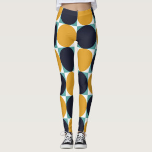 Vintage Farbgeometrie: Kreismuster. Leggings
