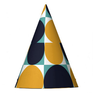 Vintage Farbgeometrie: Kreismuster. Partyhütchen