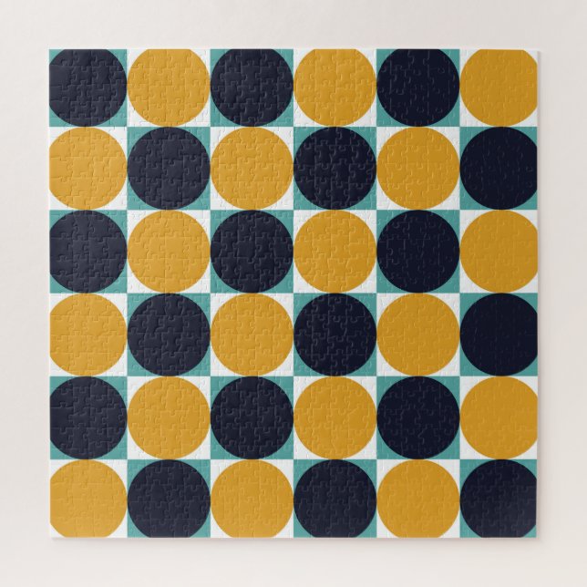 Vintage Farbgeometrie: Kreismuster. Puzzle (Vertikal)