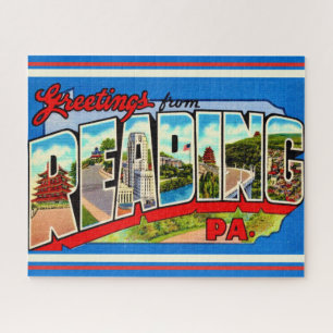 Vintage Farbige 16x20 Reading PA Puzzle