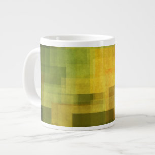 Vintage farbige abstrakte Geometrie 2 Jumbo-Tasse