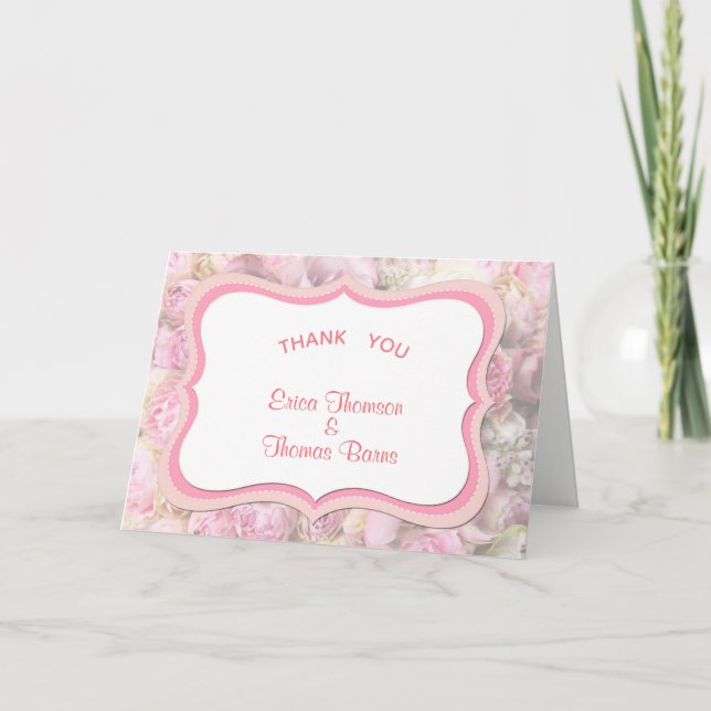 Vintage farbige Blume Dankeskarte (Vorderseite)