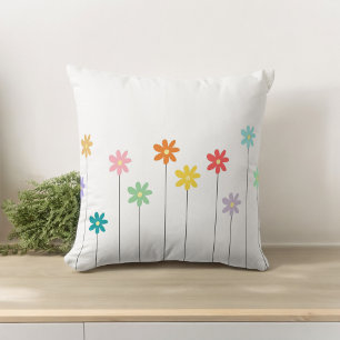 Vintage farbige Blume Kissen