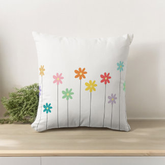 Vintage farbige Blume Kissen