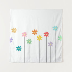 Vintage farbige Blume Wandteppich
