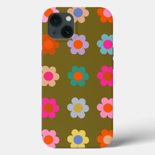 Vintage Farbige Blütenblume Abstrakt Retro-Blume Case-Mate iPhone Hülle
