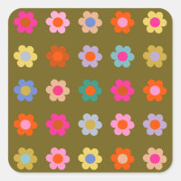 Vintage Farbige Blütenblume Abstrakt Retro-Blume