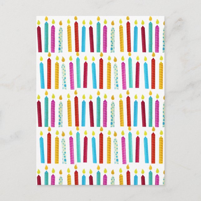 Vintage Farbige Geburtstagskandale Party Ankündigungspostkarte (Vorderseite)