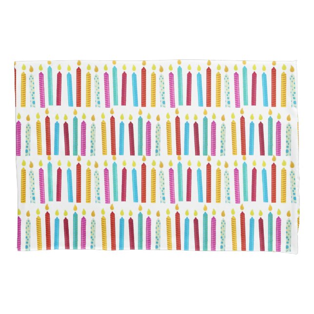 Vintage Farbige Geburtstagskandale Party Kissenbezug (Vorderseite)