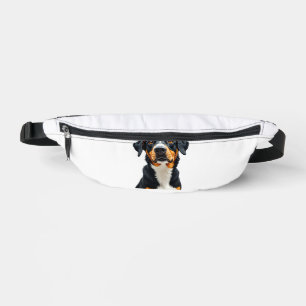 Vintage-farbige Hund-Porträt-Illustration Retro-P Bauchtasche