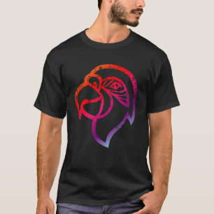 Vintage Farbige Papageien Gesicht Papagei Kakadu B T-Shirt