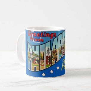 Vintage Farbige Philadelphia Kaffeetasse