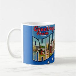 Vintage farbige Philadelphia-Tasse Kaffeetasse