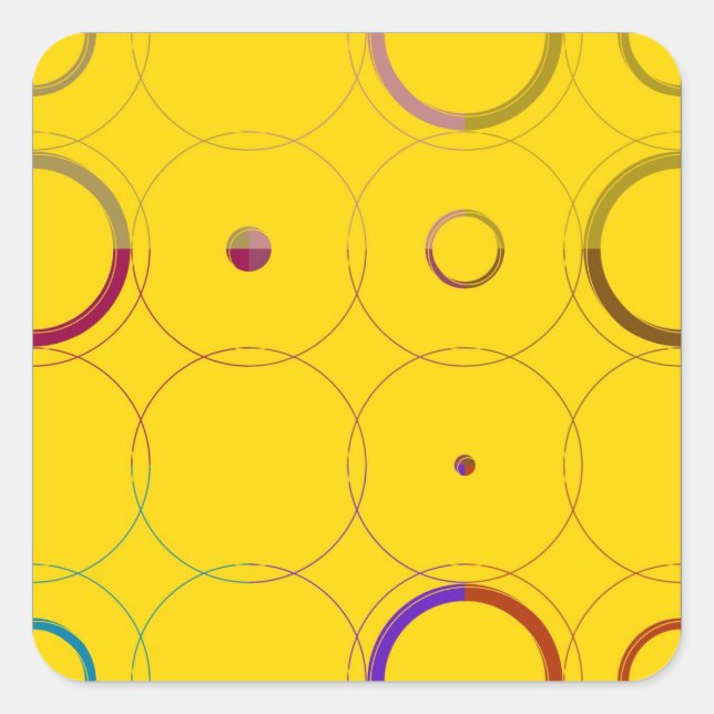 Vintage Farbige Retro Pop Art Stickers (Vorderseite)