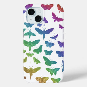 Vintage farbige Schmetterlinge Motten Insekten Case-Mate iPhone Hülle
